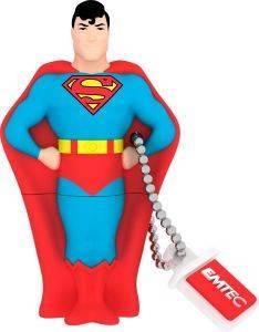 EMTEC ECMMD8GSH100 SH100 8GB SUPER HERO SUPERMAN USB2.0 FLASH DRIVE