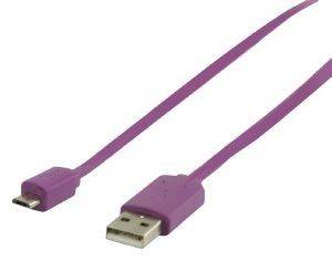 VALUELINE VLMP60410U1.00 A MALE - MICRO B MALE USB2.0 ADAPTER CABLE 1M PURPLE