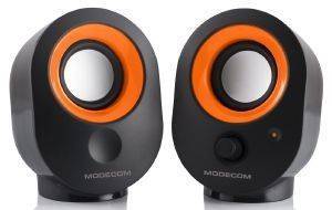 MODECOM MC-XS05 MULTIMEDIA STEREO SPEAKERS 2.0 BLACK/ORANGE