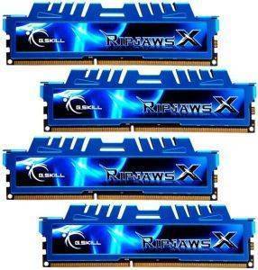 G.SKILL F3-2133C10Q-32GXM 32GB (4X8GB) DDR3 2133MHZ CL10 RIPJAWSX QUAD CHANNEL KIT G.SKILL F3-2133C10Q-32GXM 32GB (4X8GB) DDR3 2133MHZ CL10 RIPJAWSX QUAD CHANNEL KIT