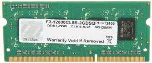G.SKILL F3-12800CL9S-2GBSQ 2GB SO-DIMM DDR3 PC3-12800 1600MHZ