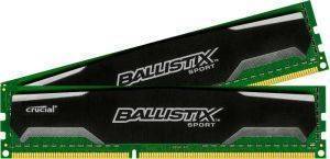 CRUCIAL BLS2CP4G3D1339DS1S00 BALLISTIX SPORT 8GB (2X4GB) DDR3 PC3-10600 1333MHZ DUAL CHANNEL KIT