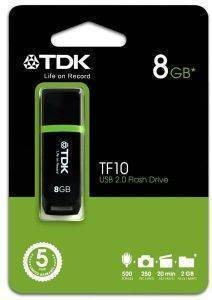 TDK TF10 8GB USB2.0 FLASH DRIVE BLACK
