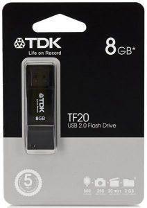 TDK TF20 USB2.0 FLASH DRIVE 8GB BLACK