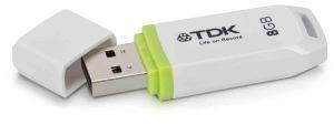 TDK TF10 8GB USB2.0 FLASH DRIVE WHITE