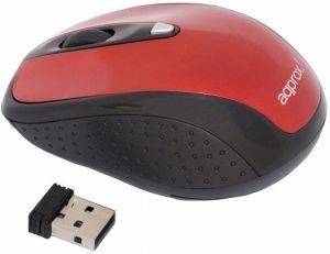 APPROX APPOM24RVL 2.4GHZ WIRELESS OPTICAL MOUSE RED