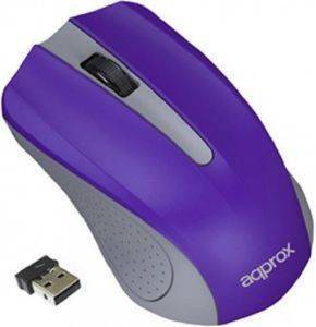 APPROX APPWMLITEP WIRELESS OPTICAL MOUSE 1200DPI PURPLE APPROX APPWMLITEP WIRELESS OPTICAL MOUSE 1200DPI PURPLE
