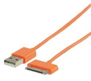 VALUELINE VLMP39100O1.00 DATA AND CHARGING CABLE ORANGE
