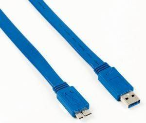VALUELINE VLCP61505L10 USB3.0 FLAT CABLE USB A MALE TO USB MICRO B MALE 1M