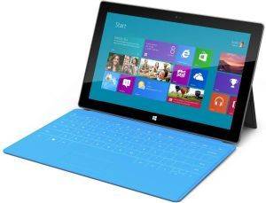 MICROSOFT SURFACE 10.6\'\' QUAD CORE 1.3GHZ 32GB WINDOWS 8.1 RT + CYAN TOUCH COVER KEYBOARD