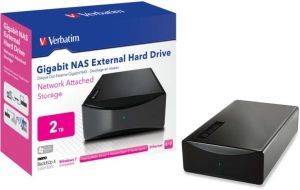 VERBATIM 47593 GIGABIT NAS EXTERNAL HARD DRIVE 2TB