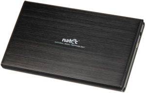 NATEC NKZ-0337 RHINO 2.5\'\' USB 3.0 SATA ENCLOSURE SLIM ALUMINIUM BLACK