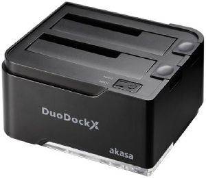 AKASA AK-DK05U3-BK DUODOCK X DUAL BAY SATA HDD/SSD DOCKING STATION USB3.0 BLACK