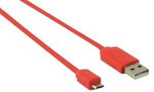 VALUELINE VLMP60410R1.00 A MALE - MICRO B MALE USB2.0 ADAPTER CABLE 1M RED VALUELINE VLMP60410R1.00 A MALE - MICRO B MALE USB2.0 ADAPTER CABLE 1M RED