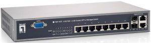 LEVEL ONE FGP-1072 8 FE POE + 2 GE COMBO SFP L2 MANAGED SWITCH 130W