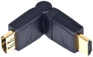 GEMBIRD A-HDMI-FFL2 HDMI FEMALE-MALE 180 DEGREES SWIVEL ADAPTER GEMBIRD A-HDMI-FFL2 HDMI FEMALE-MALE 180 DEGREES SWIVEL ADAPTER