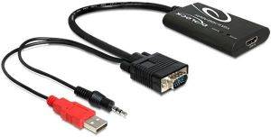DELOCK 65408 VGA MALE TO HDMI FEMALE WITH AUDIO DELOCK 65408 VGA MALE TO HDMI FEMALE WITH AUDIO