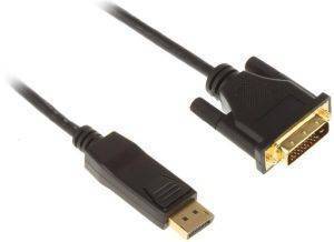 INLINE DISPLAYPORT TO DVI CONVERTER CABLE 1M BLACK