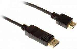 INLINE DISPLAYPORT TO HDMI CONVERTER CABLE 1M BLACK