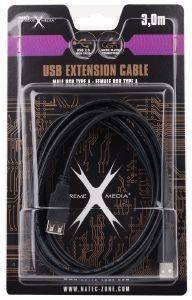 NATEC NKA-0433 USB2.0 EXTENSION CABLE 3M BLACK