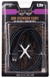 NATEC NKA-0433 USB2.0 EXTENSION CABLE 3M BLACK NATEC NKA-0433 USB2.0 EXTENSION CABLE 3M BLACK