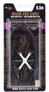 NATEC NKA-0427 MICRO USB2.0 CABLE AM-MBM5P 0.5M BLACK NATEC NKA-0427 MICRO USB2.0 CABLE AM-MBM5P 0.5M BLACK