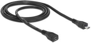 DELOCK 83248 USB EXTENSION CABLE MICRO-B MALE TO MICRO-B FEMALE 1M DELOCK 83248 USB EXTENSION CABLE MICRO-B MALE TO MICRO-B FEMALE 1M