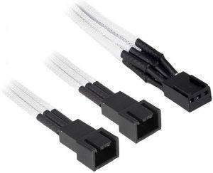 NZXT 3-PIN Y-CABLE 30CM BLACK HSG - SLEEVED WHITE NZXT 3-PIN Y-CABLE 30CM BLACK HSG - SLEEVED WHITE
