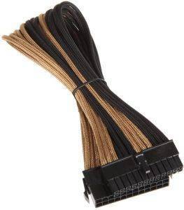 BITFENIX 24-PIN ATX EXTENSION 30CM - SLEEVED GOLD/BLACK