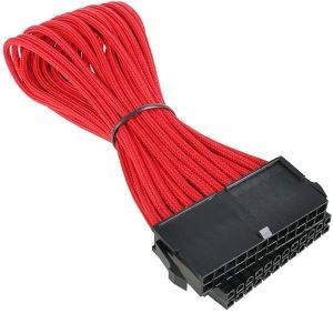 BITFENIX 24-PIN ATX EXTENSION 30CM - SLEEVED RED/BLACK