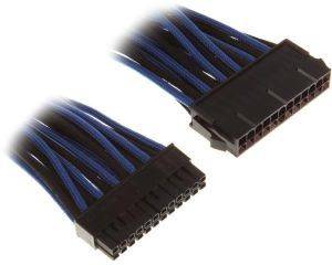BITFENIX 24-PIN ATX EXTENSION 30CM - SLEEVED BLACK./BLUE/BLACK