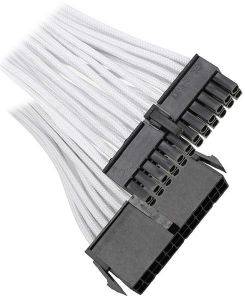 BITFENIX 24-PIN ATX EXTENSION 30CM - SLEEVED WHITE/BLACK BITFENIX 24-PIN ATX EXTENSION 30CM - SLEEVED WHITE/BLACK