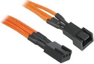 BITFENIX 3-PIN EXTENSION 30CM - SLEEVED ORANGE/BLACK