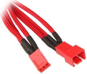 BITFENIX 3-PIN EXTENSION 30CM - SLEEVED RED/RED