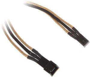 BITFENIX 3-PIN EXTENSION 60CM - SLEEVED GOLD/BLACK BITFENIX 3-PIN EXTENSION 60CM - SLEEVED GOLD/BLACK