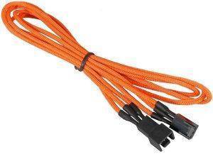 BITFENIX 3-PIN EXTENSION 60CM - SLEEVED ORANGE/BLACK BITFENIX 3-PIN EXTENSION 60CM - SLEEVED ORANGE/BLACK