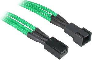 BITFENIX 3-PIN EXTENSION 90CM - SLEEVED GREEN/BLACK BITFENIX 3-PIN EXTENSION 90CM - SLEEVED GREEN/BLACK