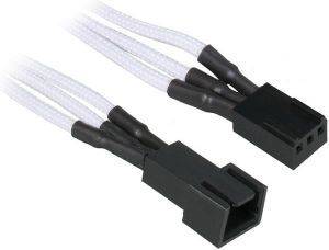BITFENIX 3-PIN EXTENSION 90CM - SLEEVED WHITE/BLACK BITFENIX 3-PIN EXTENSION 90CM - SLEEVED WHITE/BLACK
