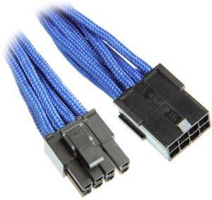 BITFENIX 6+2-PIN PCIE EXTENSION 45CM - SLEEVED BLUE/BLACK