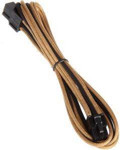 BITFENIX 6-PIN PCIE EXTENSION 45CM - SLEEVED GOLD/BLACK