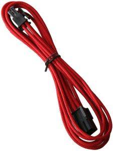 BITFENIX 6-PIN PCIE EXTENSION 45CM - SLEEVED RED/BLACK
