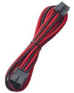 BITFENIX 8-PIN EPS12V EXTENSION 45CM - SLEEVED BLACK/RED