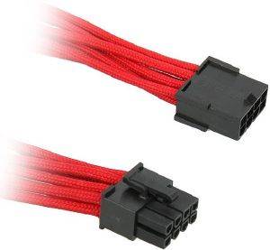 BITFENIX 8-PIN PCIE EXTENSION 45CM - SLEEVED RED/BLACK