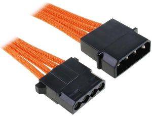 BITFENIX MOLEX EXTENSION 45CM - SLEEVED ORANGE/BLACK BITFENIX MOLEX EXTENSION 45CM - SLEEVED ORANGE/BLACK