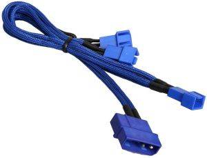 BITFENIX MOLEX TO 3X 3-PIN 5V ADAPTER 20CM - SLEEVED BLUE/BLUE BITFENIX MOLEX TO 3X 3-PIN 5V ADAPTER 20CM - SLEEVED BLUE/BLUE