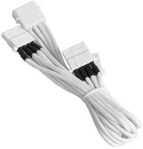 BITFENIX MOLEX TO 3X MOLEX ADAPTER 55CM - SLEEVED WHITE/WHITE