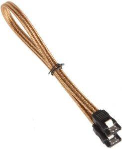 BITFENIX SATA 3 KABEL 30CM - SLEEVED GOLD/BLACK BITFENIX SATA 3 KABEL 30CM - SLEEVED GOLD/BLACK