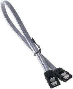 BITFENIX SATA 3 KABEL 30CM - SLEEVED SILVER/BLACK