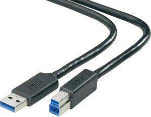 BELKIN F3U159CP1.8M USB3.0 A/B DEVICE CABLE 1.8M BLACK/GREY