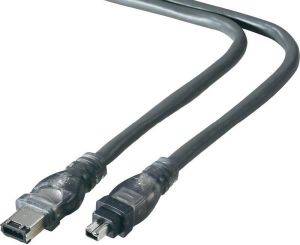 BELKIN F3N415CP1.8M FIREWIRE 4PIN/6PIN CABLE 1.8M GREY